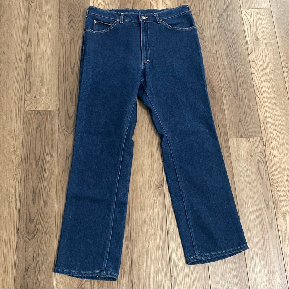 Lee Blue Denim Jeans Mens 34 Straight Leg